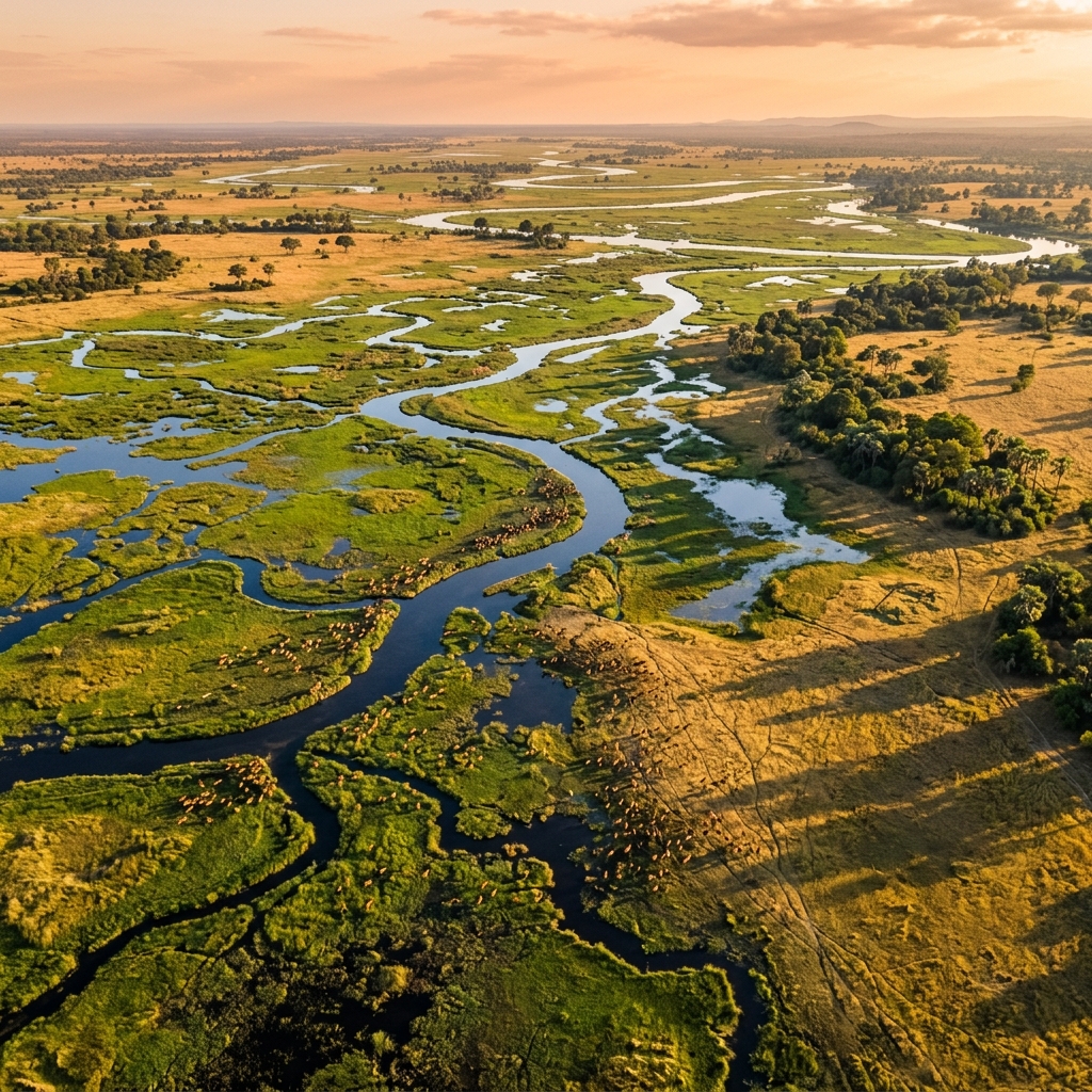 Aerial floodplains in Kafue