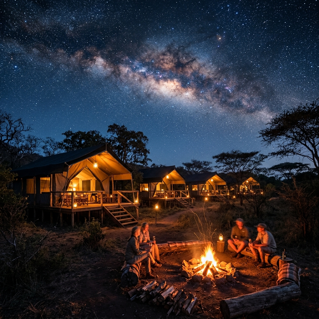Eco Lodge at Night